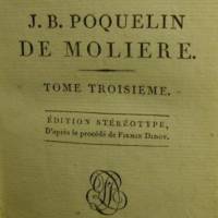 Oeuvres de J.B. Poquelin De Moliere. 1813 Paris, Tome Troisieme, Edition Stereotype, Bild 3