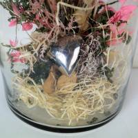 Trockenblumendeko, getrocknete Blumen im Glas, Tischdeko, Tischgesteck Bild 2
