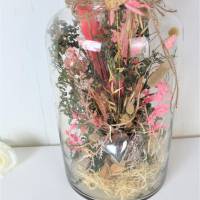 Trockenblumendeko, getrocknete Blumen im Glas, Tischdeko, Tischgesteck Bild 6