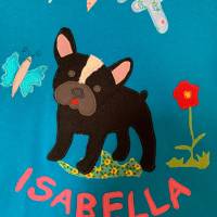 GeburtstagsShirt/Namensshirt T-Shirt Applikation Bulldogge Hund Name personalisierbarab Gr.92 Bild 2
