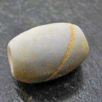 große antike Stein-Perle aus der Sahara - grauer Saharastein - oval - 29mm Bild 1