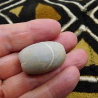 große antike Stein-Perle aus der Sahara - grauer Saharastein - oval - 29mm Bild 5
