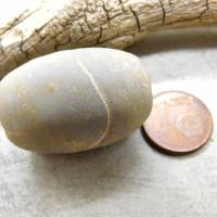 große antike Stein-Perle aus der Sahara - grauer Saharastein - oval - 29mm Bild 6