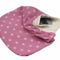 Schlafsack Sterne rosa Strampelsack Pucksack Sommerschlafsack für Babys mit Namen - personalisiertes Geschenk Baby Bild 2