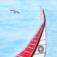 Algarvefischer – Original Pastellkreidemalerei, gerahmt. Bild 2