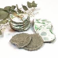 Abschminkpads aus Baumwolle naturfarben, umweltfreundliche Kosmetikpads Zero Waste im Badezimmer, Wattepads aus Stoff  Bild 1