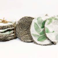 Abschminkpads aus Baumwolle naturfarben, umweltfreundliche Kosmetikpads Zero Waste im Badezimmer, Wattepads aus Stoff  Bild 3
