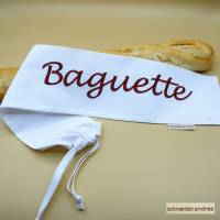 Baguette - Beutel mit aufgesticktem Schriftzug Bild 1