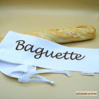 Baguette - Beutel mit aufgesticktem Schriftzug Bild 2