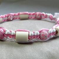 EM-Keramik Halsband Rosa/Weiß Bild 1