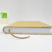 Notizbuch ocker-gelb sand-beige, DIN A5, 150 Blatt, handgefertigt Hardcover Bild 3