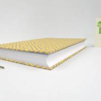 Notizbuch ocker-gelb sand-beige, DIN A5, 150 Blatt, handgefertigt Hardcover Bild 4