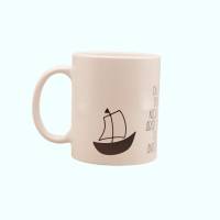 maritime Kaffee-Tasse mit einem kreativen Spruch, weiße Keramiktasse dekorativ verziert, spülmaschinengeeignet Bild 2