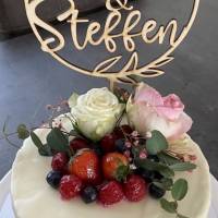 Personalisierter Cake Topper Hochzeit, Dekoration für Hochzeitskuchen, Tortenstecker Bild 2