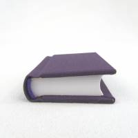 Minibuch Dekoration, lila aubergine, Mini-Notizbuch, handgefertigt Bild 3