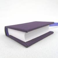 Minibuch Dekoration, lila aubergine, Mini-Notizbuch, handgefertigt Bild 4