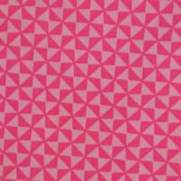 Baumwollstoff mit Dreiecken rosa 50 x 150 cm Webware Bild 1