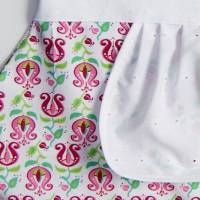 Klammerbeutel, Wäscheklammer-Beutel, pink Blumen Klammerkleidchen, Aufbewahrung für Wäscheklammern, blauer Klammersack, Bild 2