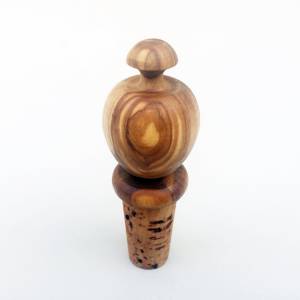 Flaschenverschluss Form wählbar, Stöpsel, Korken, handgefertigt aus Olivenholz Bild 2