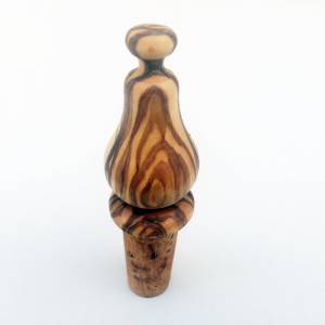Flaschenverschluss Form wählbar, Stöpsel, Korken, handgefertigt aus Olivenholz Bild 3