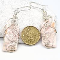 Ohrringe aus Skolezit in pastellrosa mit 925 Silber Bild 4
