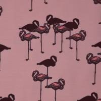 rosa Jersey mit Flamingo Flamingos 50 x 150 cm Nähen Stoff Bild 3
