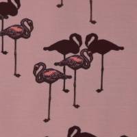 rosa Jersey mit Flamingo Flamingos 50 x 150 cm Nähen Stoff Bild 5