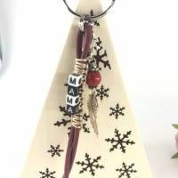 Schlüsselanhänger mit Aufschrift Mama und Perle mit Flügel Bild 2