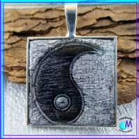 yin oder yang  Kette mit Anhänger klein silbern viereckig  ART 4770 Bild 3