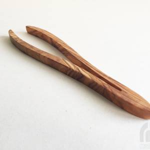 Feine Holzzange 24 cm, Servierzange, aus Olivenholz in Handarbeit Bild 5