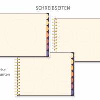 Digitales Notizbuch, Planer, 7 Register, horizontal, warme Farben Bild 10