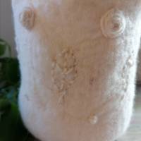 Vase handgefilzt-Filzkunst Bild 5