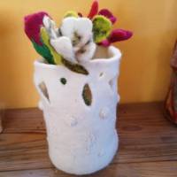 Vase handgefilzt-Filzkunst Bild 6