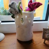 Vase handgefilzt-Filzkunst Bild 8
