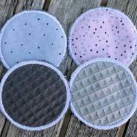 waschbare Abschminkpads im bestickten Beutel, Kosmetikpads aus Baumwolle, nachhaltig und wiederverwendbar, verschiedene Bild 4