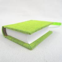 Dekoration Minibuch, limette grün, Mini-Notizbuch, handgefertigt Bild 5