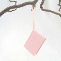 Minibuch Dekoration, rosa pastell, Mini-Notizbuch, handgefertigt Bild 2
