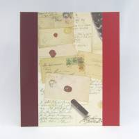 Ordner für DIN A4, dunkel-rot, metallic perle, Brief-Papier Bild 3
