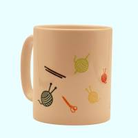 dekorative Kaffee-Tasse für alle Strick-Verliebten, Ich liebe stricken, meine kreative Keramik-Tasse,spülmaschinenfest Bild 2