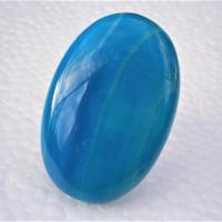 Ring blau verstellbar mit großem 42 x 28 Millimeter Achat Stein in aqua petrol türkis statementschmuck Bild 5