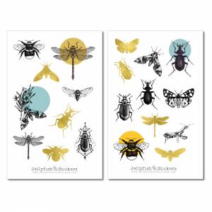 Insekten Sticker Set | Aufkleber | Journal Sticker | Blumen Sticker | Planer Sticker bullet journal sticker, Sticker Bie Bild 2