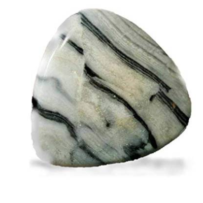 Ring grau creme weiß mit 32 x 32 Millimeter großem Stein Zebra Jaspis Dreieck zum boho chic als Geschenk Naturschmuck