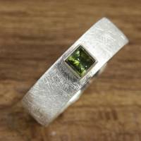 Ring Silber 925/- mit grünem Turmalin Bild 1