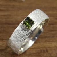 Ring Silber 925/- mit grünem Turmalin Bild 2