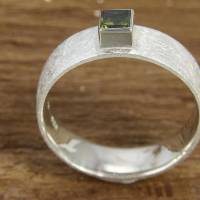 Ring Silber 925/- mit grünem Turmalin Bild 3