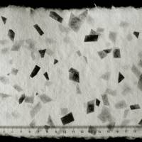 5 Blatt handgeschöpftes Papier, ca. 14 cm x 21 cm, weiß/schwarz, Bastelpapier, Dekopapier Bild 3