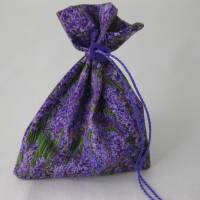 Stoffsäckchen Lavendel aus Baumwolle 11 x 16 cm Bild 2