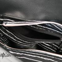 Sofortkauf Handtasche mit raffiniertem Detail in schwarz-weiß Bild 4