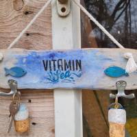 Treibholz Schlüssel-Board "Vitamin See" Bild 1