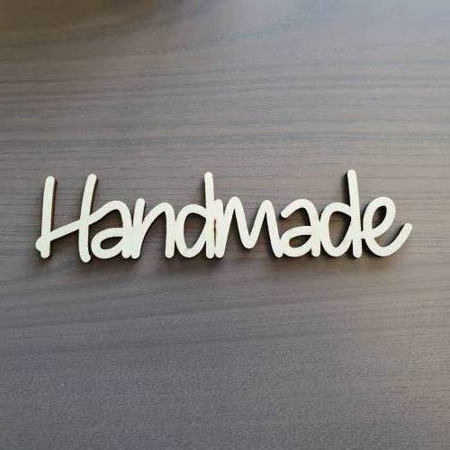 Holzschriftzug "Handmade"